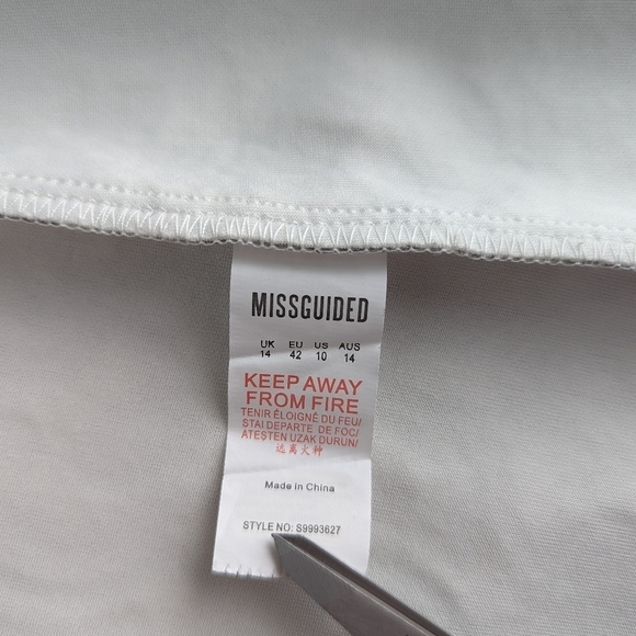 Misguided silver gray lace skirt lined size 10 - Picture 7 of 10